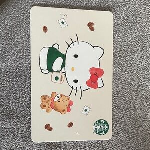 Starbucks Card with Hello Kitty and Red Bow